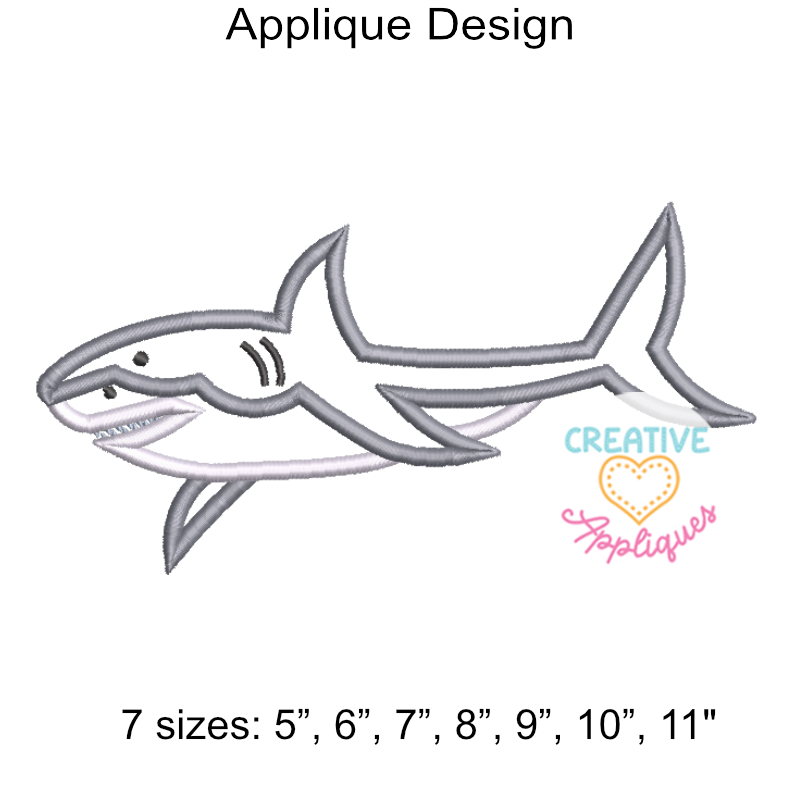 Shark Applique Design - Image 2