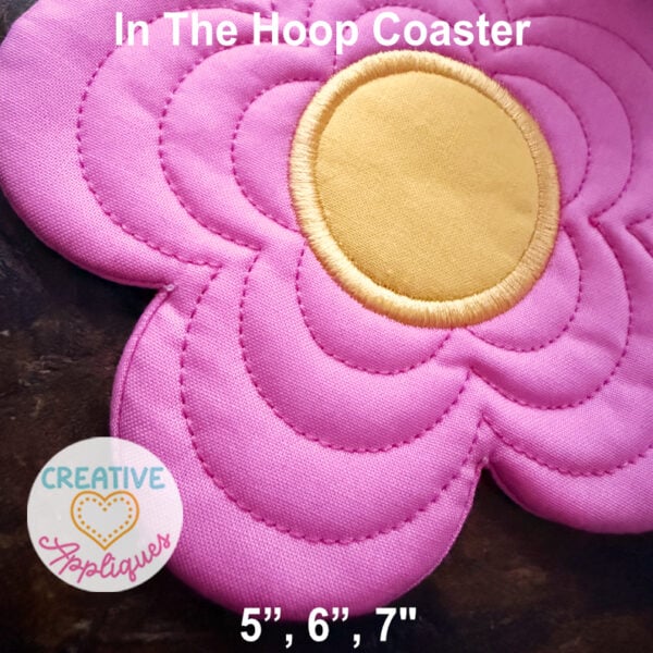 Flower Coasters in the hoop design