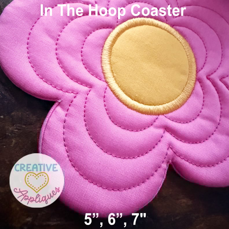 Flower Coasters in the hoop design - Image 3