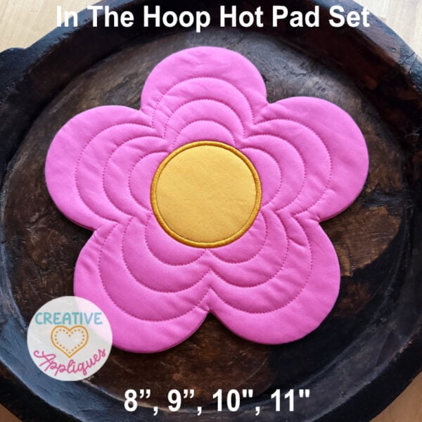 Flower Hot Pads In the Hoop Design