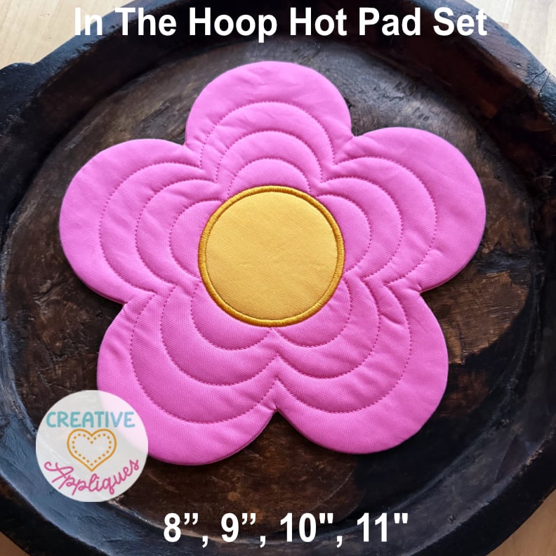 Flower Hot Pads In the Hoop Design - Image 1
