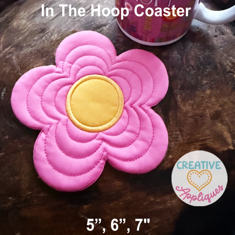 Flower Coasters in the hoop design - Image 2