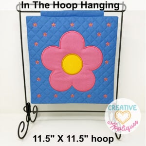 Flowers Mini Hanging Embroidery Design 11.5 x 11.5