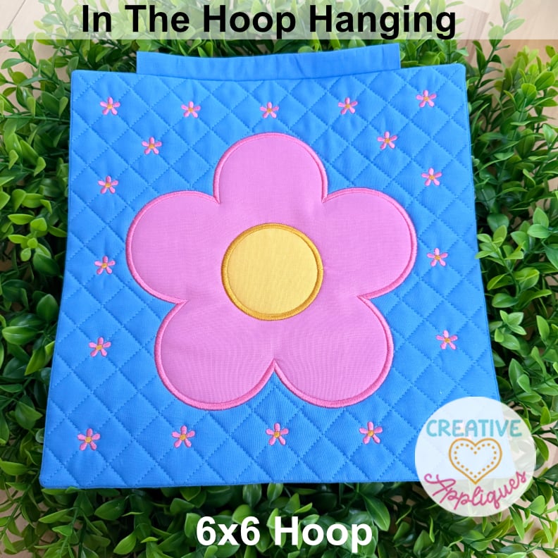 Flowers Mini Hanging Embroidery Design 6x6 - Image 1