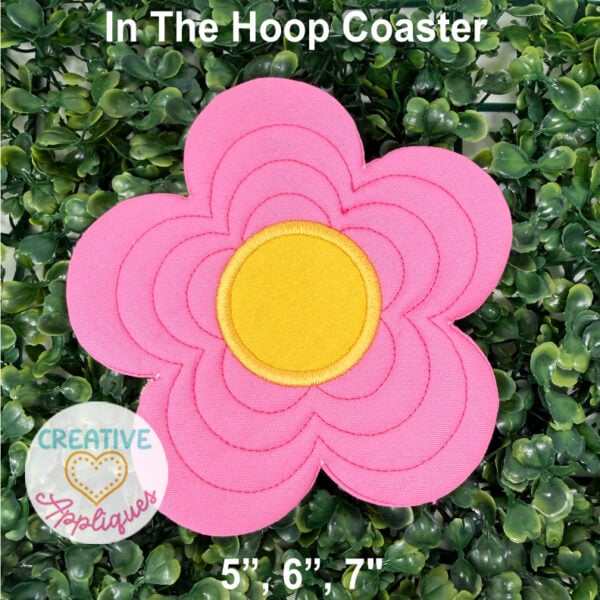 Flower Coasters in the hoop design
