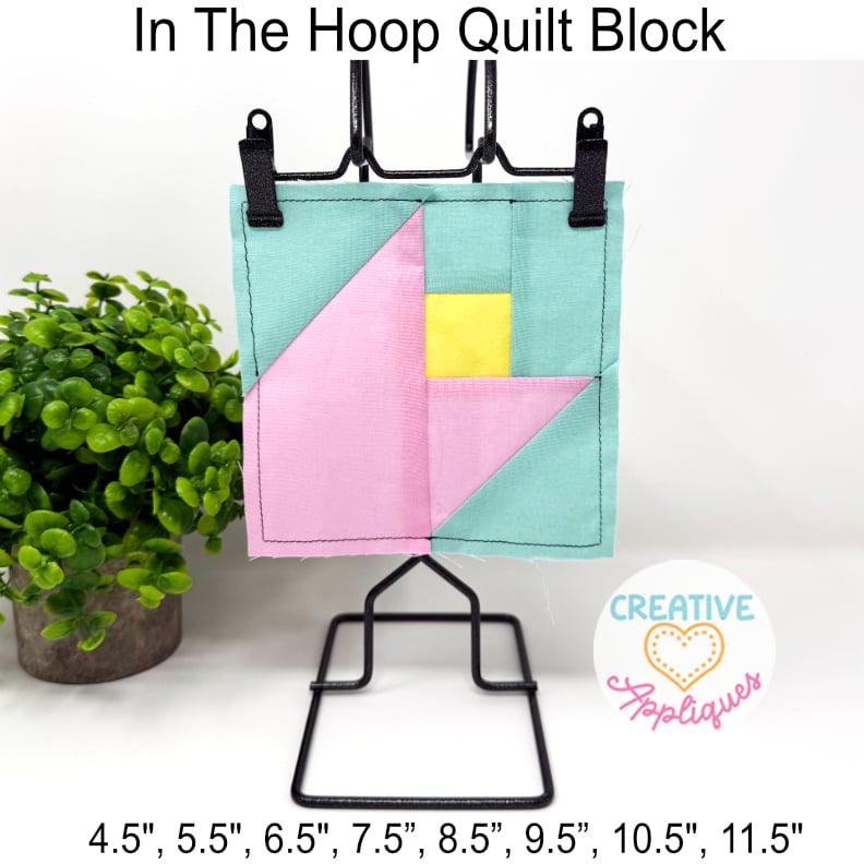 Tulip Quilt Block - Digital Embroidery Design Download - Image 2