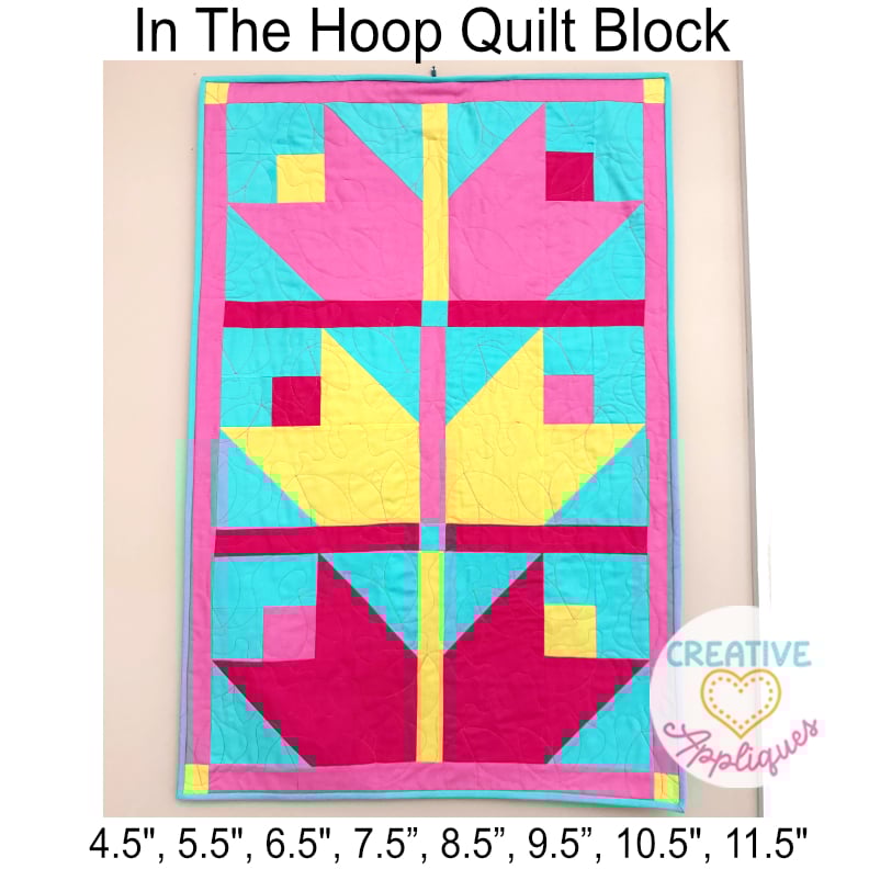 Tulip Quilt Block - Digital Embroidery Design Download - Image 3