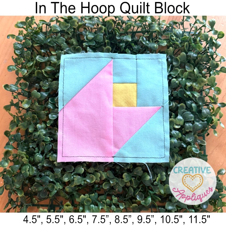 Tulip Quilt Block - Digital Embroidery Design Download - Image 1