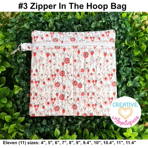 #3 Square Zipper Bag In The Hoop Design