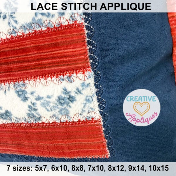 Lace Stitch Flag Applique Design
