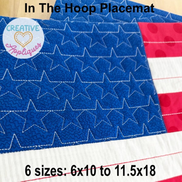 Flag Placemat In the Hoop Design