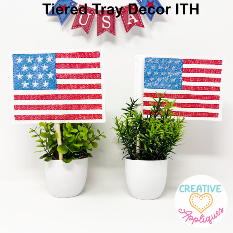 Patriotic Tiered Tray ITH Design Set - Image 5