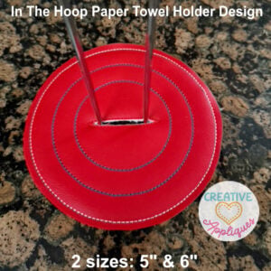 Paper Towel Holder Base Cover ITH Design