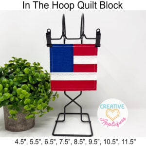 Flag Quilt Block - Digital Embroidery Design Download