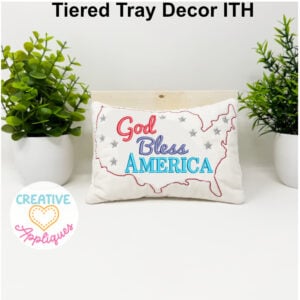 God Bless America ITH Pillow Design
