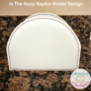 Bean Napkin Holder Cover ITH Design