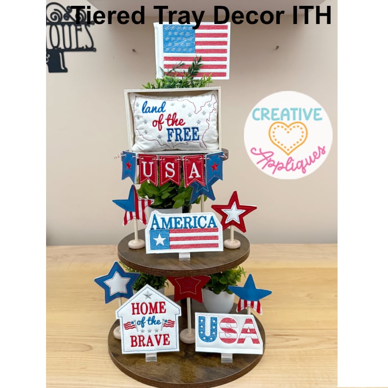 Patriotic Tiered Tray ITH Design Set - Image 3