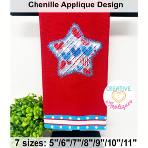 Chenille Star Lace Applique Design