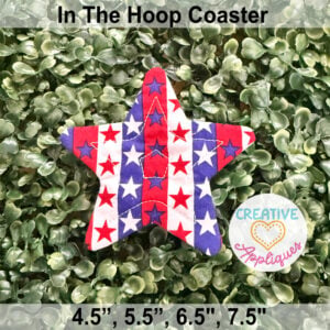Star Coasters in the hoop design