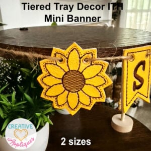 Sunflower Mini Bunting ITH Design
