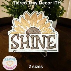 Shine Sunflower Sketch ITH Design
