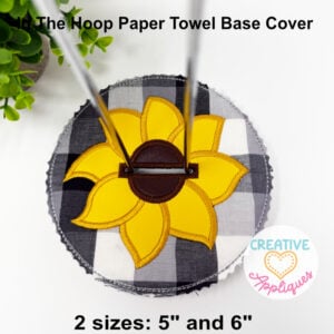 Sunflower Paper Towel Holder Base Cover ITH Design