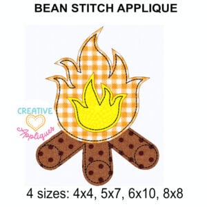 Campfire Bean Stitch Applique