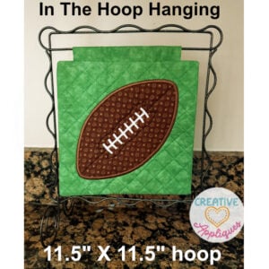 Football Mini Hanging Embroidery Design 11.5 x 11.5