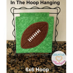 Football Mini Hanging Embroidery Design 6x6