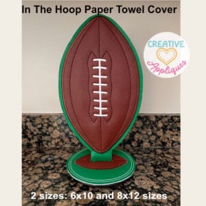 Football Paper Towel Holder Cover ITH Design