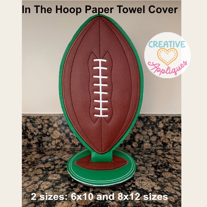 Football Paper Towel Holder Cover ITH Design
