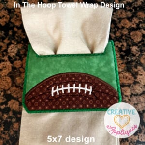 Football Towel Wrap ITH Design