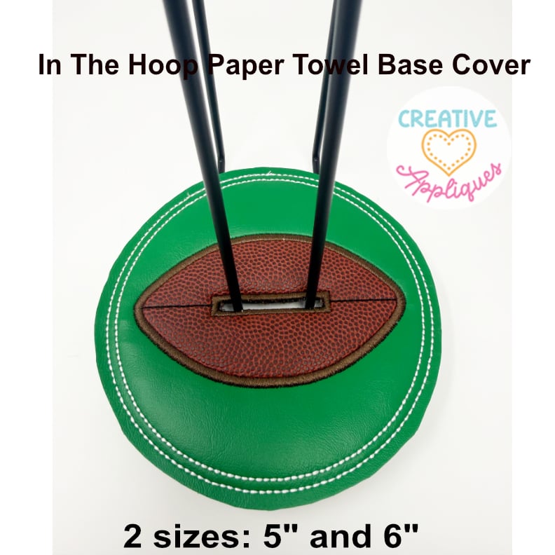 Football Paper Towel Holder Base Cover ITH Desig