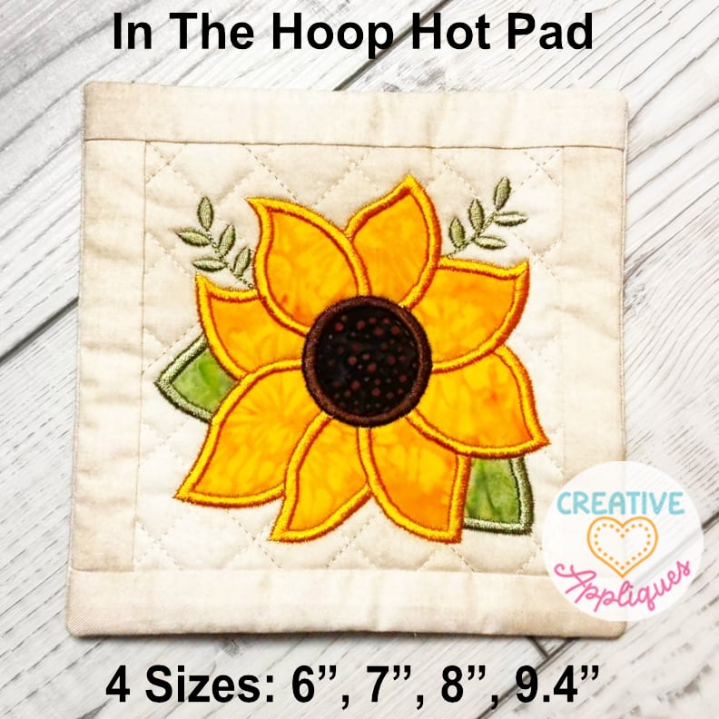 Sunflower Hot Pads In the Hoop Design - Image 4