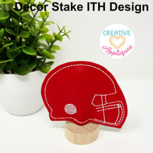 Football Helmet Decor Stakes ITH Design
