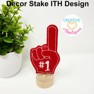 Foam Hand Decor Stakes ITH Design