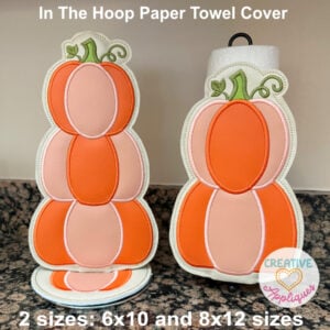 Pumpkin Paper Towel Holder Cover ITH Design