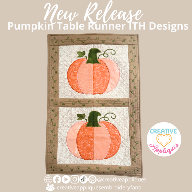 Pumpkin In-the-Hoop Table Runner Set 