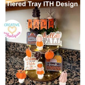 Fall Tiered Tray ITH Design Set