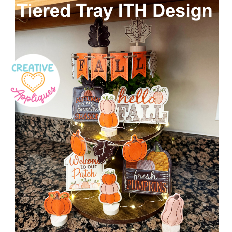 Fall Tiered Tray ITH Design Set
