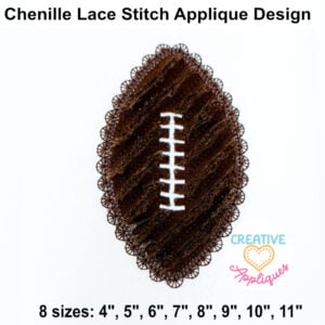 Chenille Football Lace Applique Design