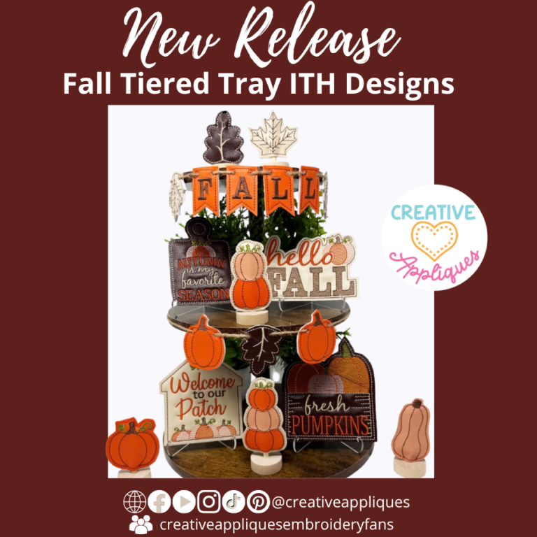 Fall Tiered Tray ITH Designs