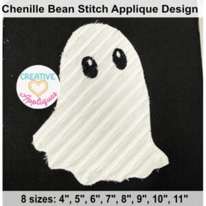 Chenille Ghost Bean Stitch Applique Design