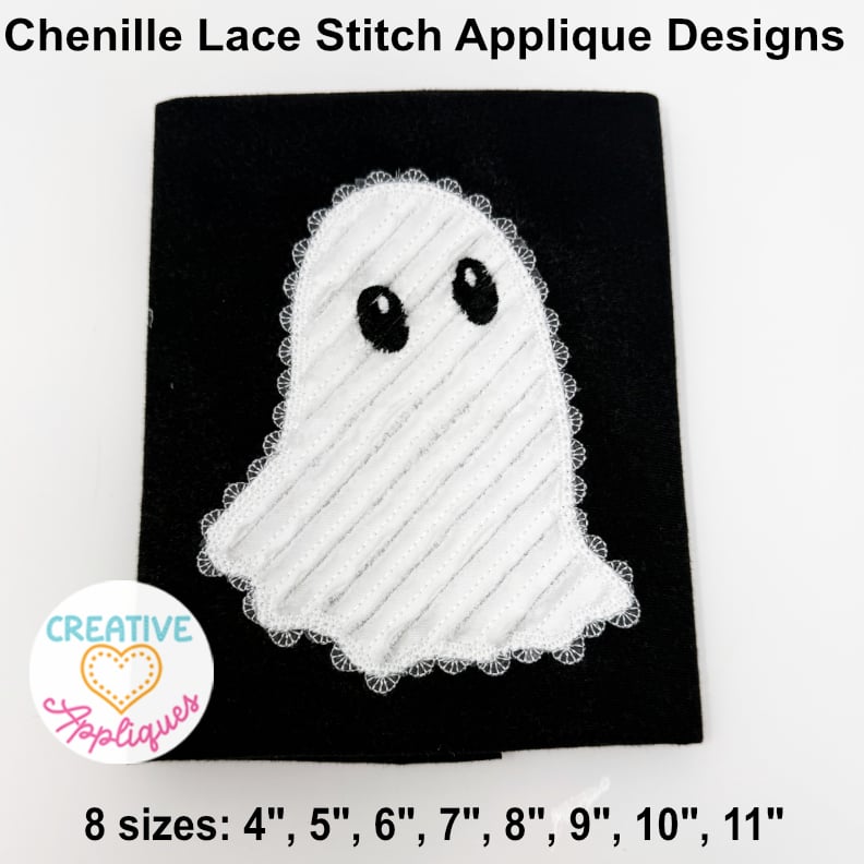 Chenille Ghost Lace Applique Design