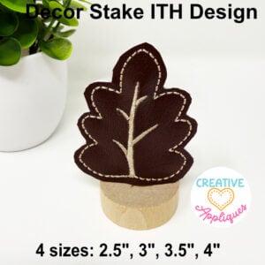 Oak Leaf Decor Stakes ITH Design