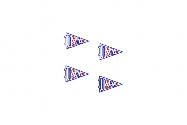 USA Pennant Clip'ems