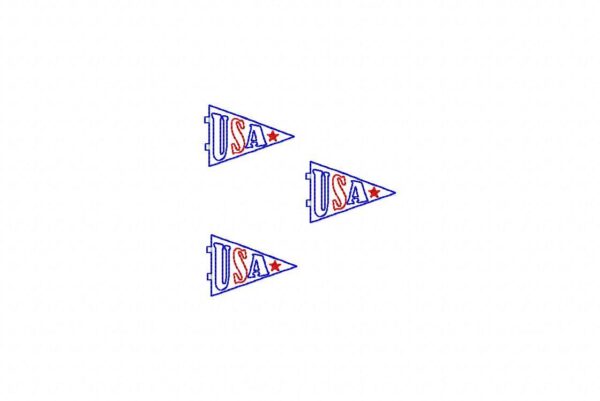 USA Pennant Clip'ems