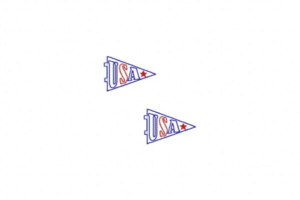 USA Pennant Clip'ems