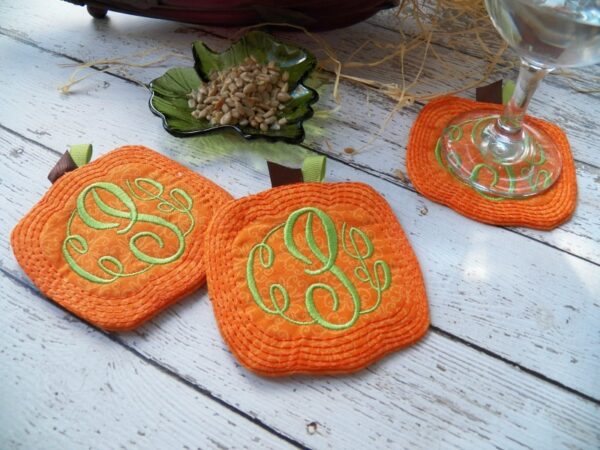 Pumpkin Coasters