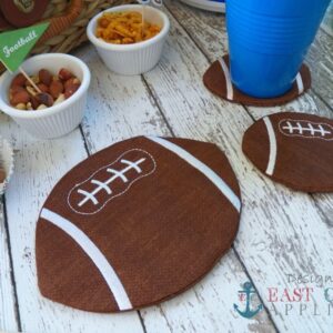 Football Coaster and Mug Rug